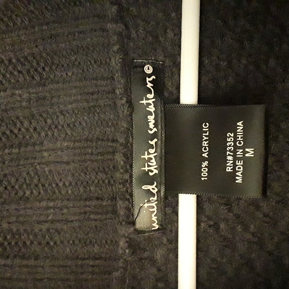 United States Sweaters Medium Dark Grey Cowl Neck Sweater - Picture 4 of 12